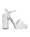Dolce & Gabbana Buck-down Detail High-heeled Sandals In White