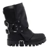 Dolce & Gabbana Chunky Sole Mid-calf Rain Boots With Studs In Black