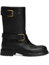 Dolce & Gabbana Buckle Lug Mid-calf Round Toe Boots In Black