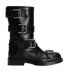 Dolce & Gabbana Stylish Mid-calf Round Toe Chunky Heel Boots In Black