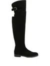Dolce & Gabbana Buckle-fastening Suede Boots In Black