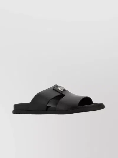 Dolce & Gabbana Buckle Flat Sole Open Toe Sandals
