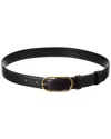 Dolce & Gabbana Buckle Strap Leather Belt In Black