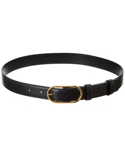 Dolce & Gabbana Buckle Strap Leather Belt In Black