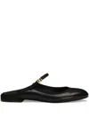 Dolce & Gabbana Round Head Muller Shoes In Black
