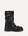 Dolce & Gabbana Leather Boot With Buckles In Black