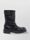 Dolce & Gabbana Horseride Leather Mid-calf Boots
