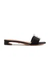 Dolce & Gabbana Buckled Velvet Sandals In Black