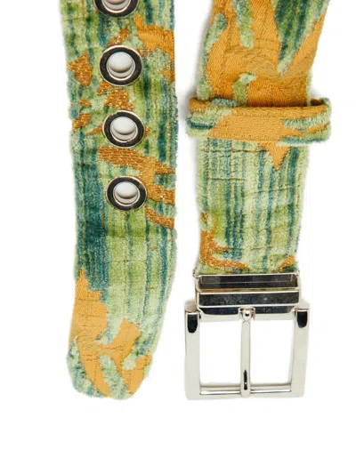 Pre-owned Dolce & Gabbana Buckle-fastening Belt In Green