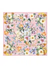 Dolce & Gabbana Printed Silk Twill Scarf In Beige