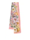 Dolce & Gabbana Floral Print Cashmere Silk Scarf