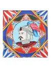 Dolce & Gabbana Scarf With Cart Print In Multicolour
