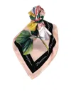 Dolce & Gabbana Floral Print Silk Scarf Square Shape In Multicolour