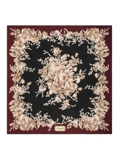 Dolce & Gabbana Silk Twill Scarf In Black