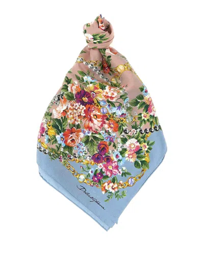 Dolce & Gabbana Mazzolini Di Fiori Scarf In Metallic