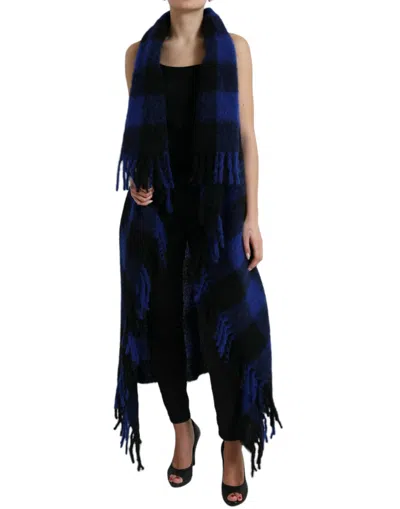 Dolce & Gabbana Buffalo Check Fringed Shawl In Multi
