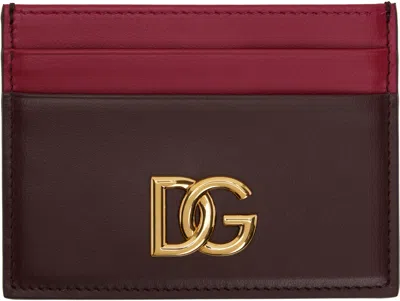 Dolce & Gabbana Two-tone Leather Card Holder In Multicolour