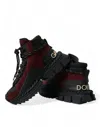 Dolce & Gabbana Burgundy Super King High Top Men Sneakers Shoes In Burgundy