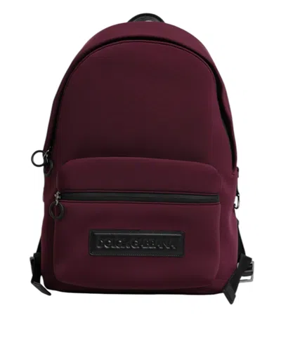 DOLCE & GABBANA DOLCE & GABBANA BURGUNDY MONTREALE TECNICO TEXTILE MEN BACKPACK MEN'S BAG