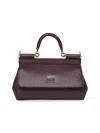 Dolce & Gabbana Women Burgundy Small Sicily Handbag In Burgundy