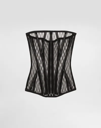 DOLCE & GABBANA MESH TULLE CORSET
