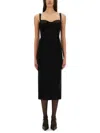 DOLCE & GABBANA DOLCE & GABBANA BUSTIER LONGUETTE DRESS WITH BRA