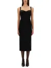 DOLCE & GABBANA DOLCE & GABBANA BUSTIER LONGUETTE DRESS WITH BRA