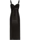 Dolce & Gabbana Panelled Midi Dress In Black