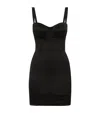 Dolce & Gabbana Satin Bustier Mini Dress In Black