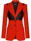 Dolce & Gabbana Bustier-panel Tailored Blazer In Red