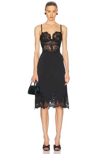 Dolce & Gabbana Bustier Slip Dress In Black