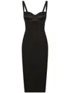Dolce & Gabbana Bustier-style Sleeveless Midi Dress In Black