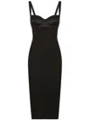 Dolce & Gabbana Bustier Neckline Pencil Dress With Open Back In Black