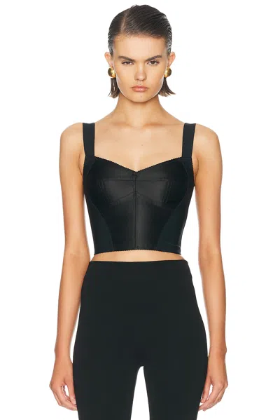 Dolce & Gabbana Bustier Tank Top In Black