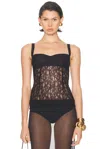 Dolce & Gabbana Bustier Top In Black
