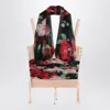 Dolce & Gabbana Bustier Top In Marquisette And Chiffon With Floral Print