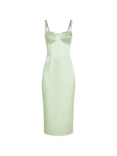 Dolce & Gabbana Bustier-style Dress In Green