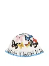 Dolce & Gabbana Butterflies Motif Sun Hat In White