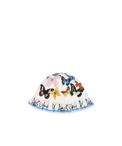 Dolce & Gabbana Butterfly Bell Hat In White