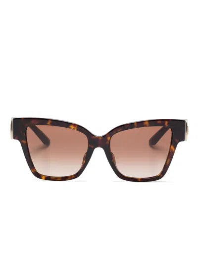 Dolce & Gabbana Butterfly-frame Sunglasses In Brown