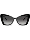 Dolce & Gabbana Sonnenbrille Mit Butterfly-gestell In Schwarz