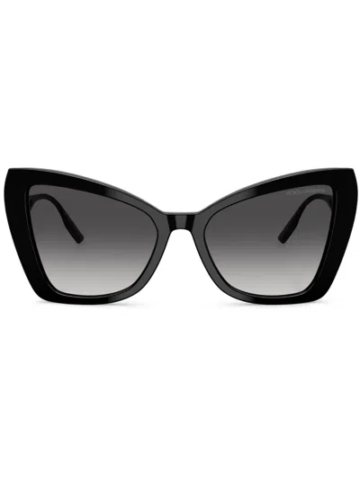 Dolce & Gabbana Sonnenbrille Mit Butterfly-gestell In Schwarz
