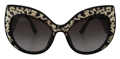 Pre-owned Dolce & Gabbana Butterfly Polarized Sequin Sunglasses