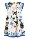 Dolce & Gabbana Butterfly-print Dress In White