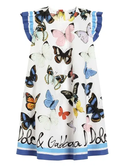 DOLCE & GABBANA BUTTERFLY-PRINT DRESS