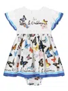 Dolce & Gabbana Butterfly-print Dress In White