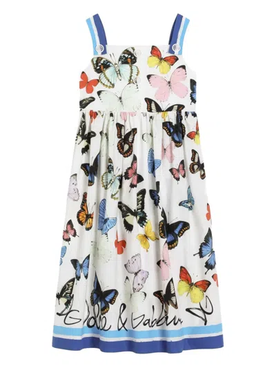 DOLCE & GABBANA BUTTERFLY-PRINT DRESS