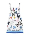 Dolce & Gabbana Butterfly-print Dress In White