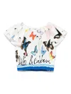 Dolce & Gabbana Butterfly-print Poplin Blouse In White