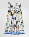 Dolce & Gabbana Butterfly-print Poplin Skirt In Print